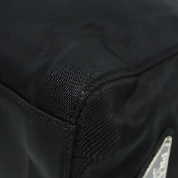 Prada Triangle Logo Black Synthetic Tote Bag (Pre-Owned) - Picture 9 of 16
